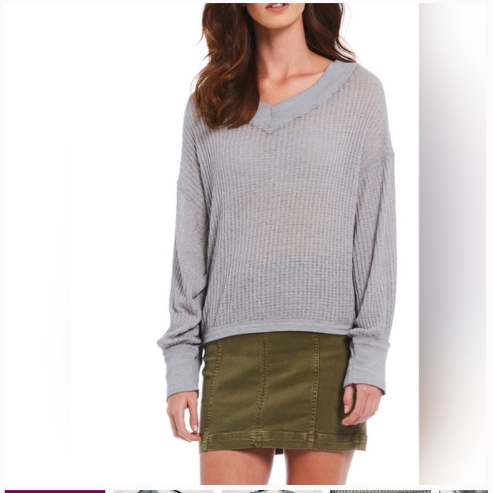 WE THE FREE Oversized Thin Long Sleeve Top